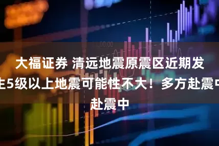 大福证券 清远地震原震区近期发生5级以上地震可能性不大！多方赴震中