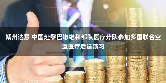 赣州达慧 中国赴黎巴嫩维和部队医疗分队参加多国联合空运医疗后送演习